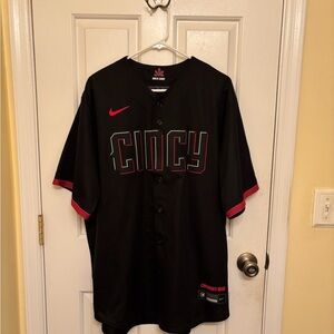Cincinnati Reds Ken Griffey Jr Nike Black City Connect MLB Stitched Jersey